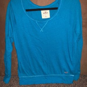 Hollister blue long sleeve top size medium